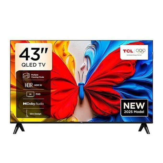 TCL 43" Inches QLED Google Smart TV - 2025 Edition + 12 MONTHS WARRANTY (43S5K)
